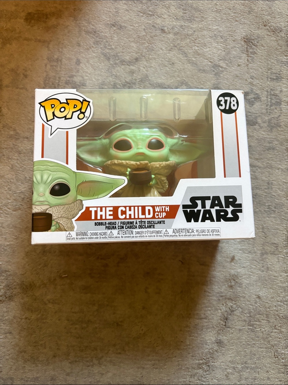Funko Pop! The Child With Cup - Green and Tan Star Wars Figure (378)